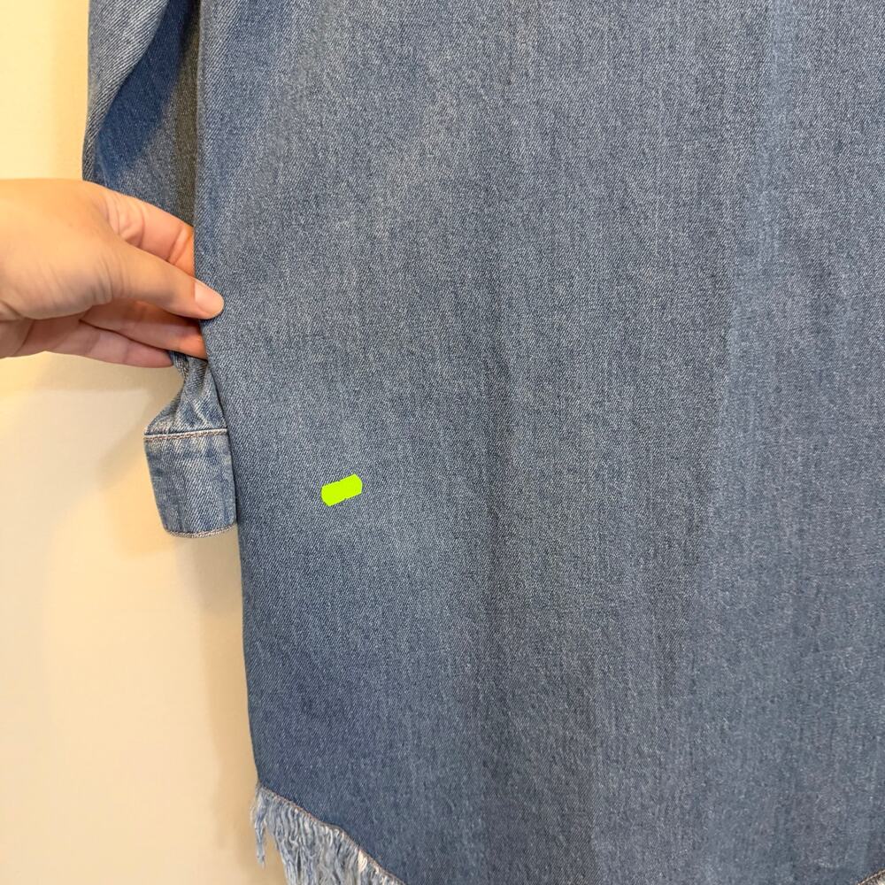 Adidas x Ksenia Schnaider Shirt Dress XS Blue Denim Oversized Western Rodeo NWT - Picture 10 of 11